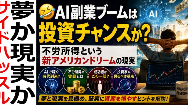 AI副業ブームは投資チャンスか？ 不労所得という新アメリカンドリームの現実