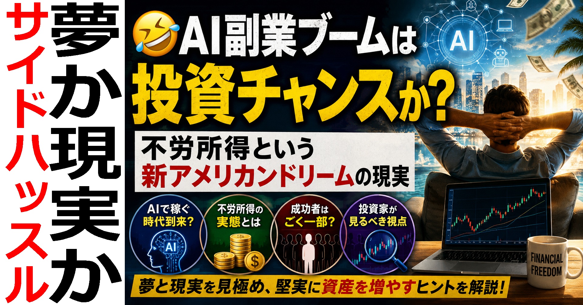 AI副業ブームは投資チャンスか？ 不労所得という新アメリカンドリームの現実