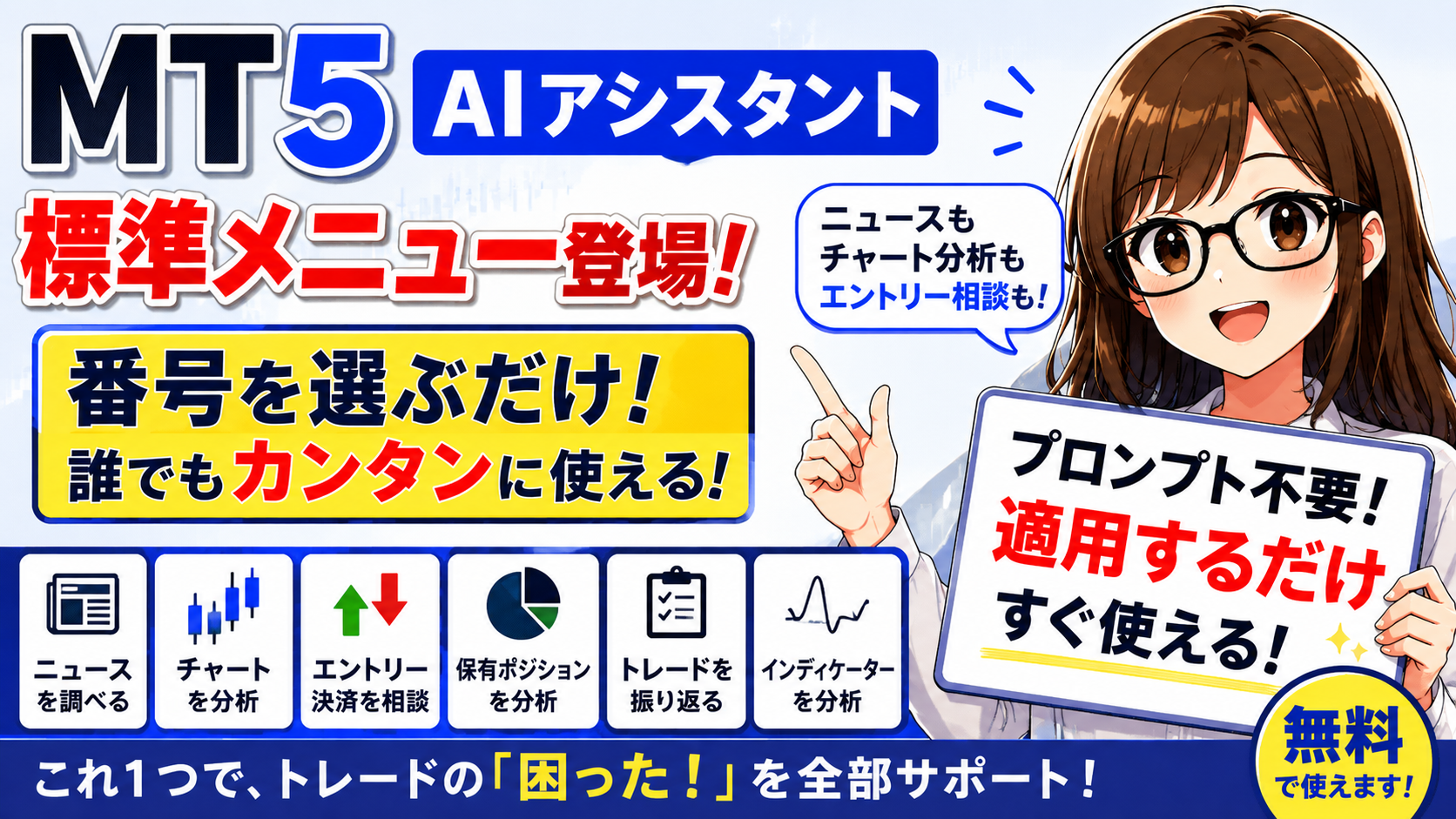😮MT5 AIアシスタントに標準メニューを作りました。もうプロンプトを書く必要はありません 24 regaeraega