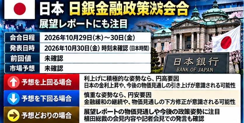 来週の経済指標予報|2026年10月26日〜31日|FOMC・ECB・日銀と米国GDPに注目 30 rgearga 1